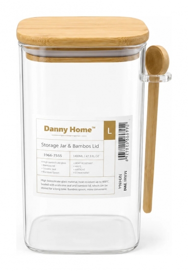 Տարա ապակյա փայտե կափարիչով գդալով Danny Home 1966-75S 