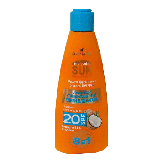 Արևապաշտպան սփրեյ ջրակայուն Belle Jardin spf 20 8in1 