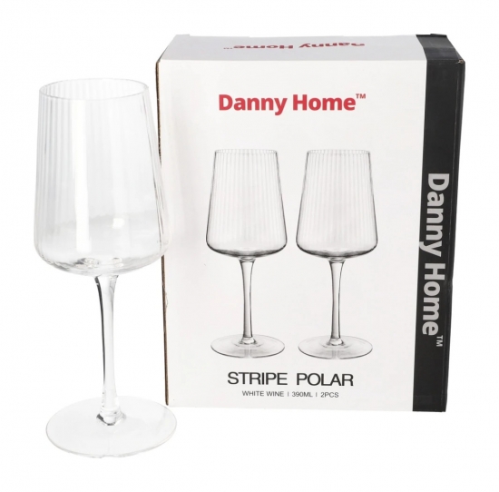 Բաժակ ապակյա գինու ակոսներով Danny Home KY-039 
