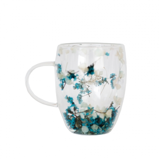 Ջերմամեկուսիչ ապակյա բաժակ ծաղիկներով15-18
