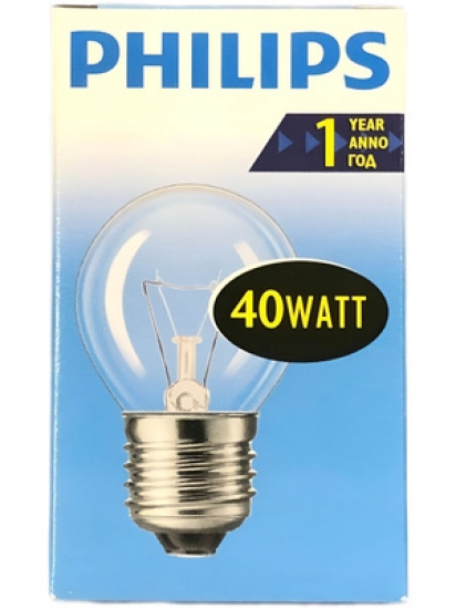 Лампочка Philips свеча  40w clear