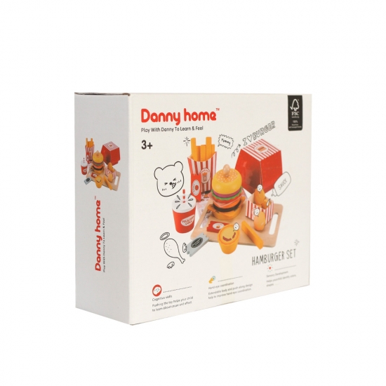 Խաղ փայտե ֆասթ ֆուդ Hamburger Set Danny Home F9ED-8175 