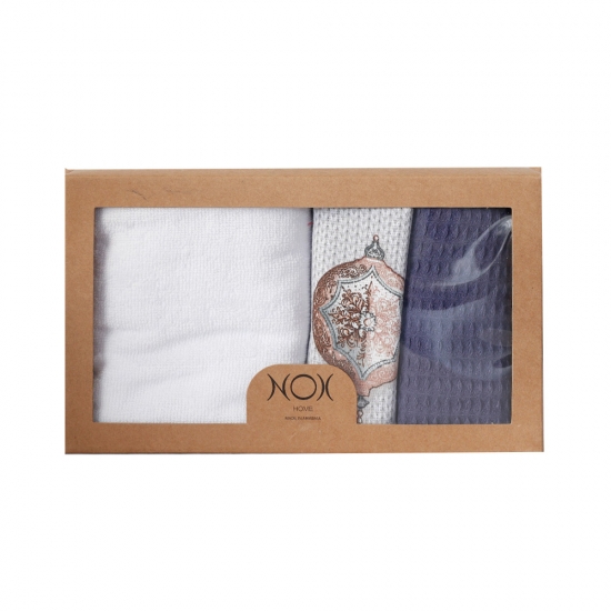 Սրբիչների եռյակ ձեռքի և խոհանոցի NOX ամանոր Premium 
