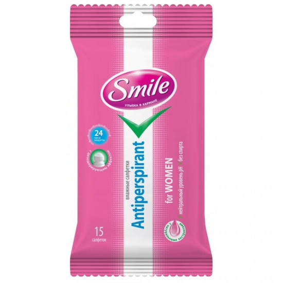 Անձեռոցիկ խոնավ Smile Antibacterial 