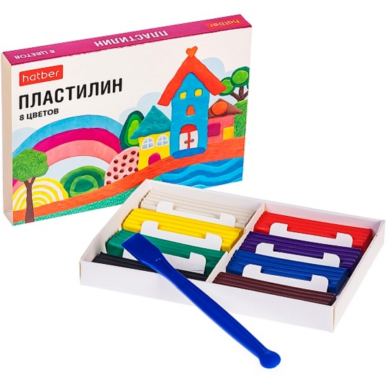 Պլաստիլին Hatber 8 գույն PL 071787